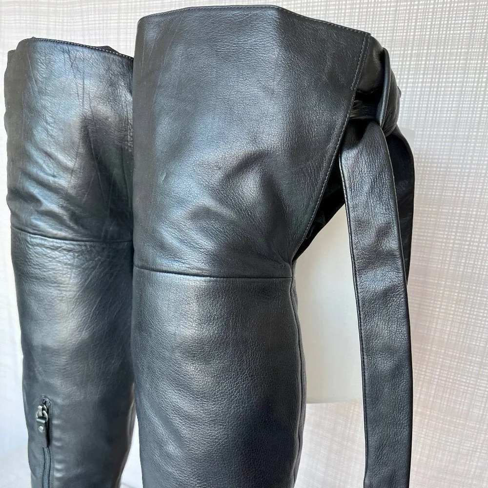 Via Spiga Leather Maddy Over the Knee 100% Leather Boots Soft Buccaneer OTK